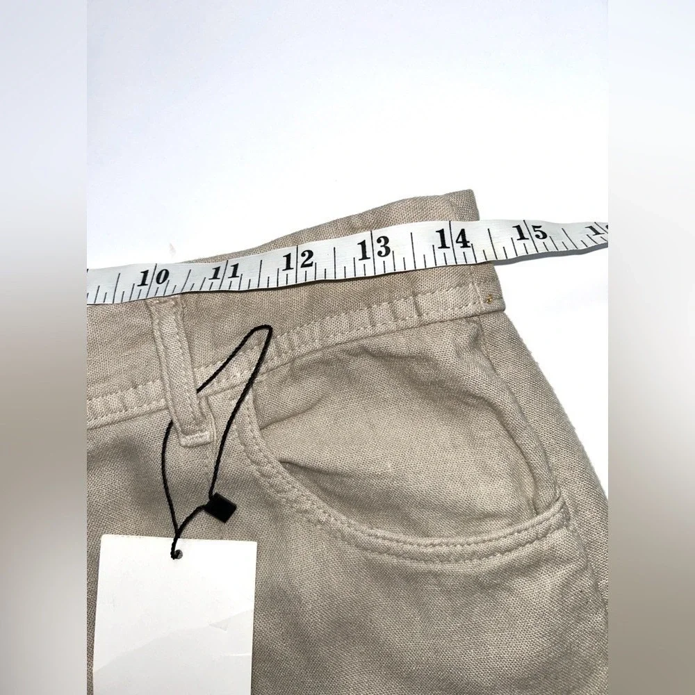 NWT Zara Woman's Linen Blend Wide‎ Straight Tailored Leg Pants Small
